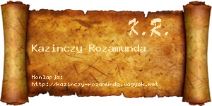 Kazinczy Rozamunda névjegykártya